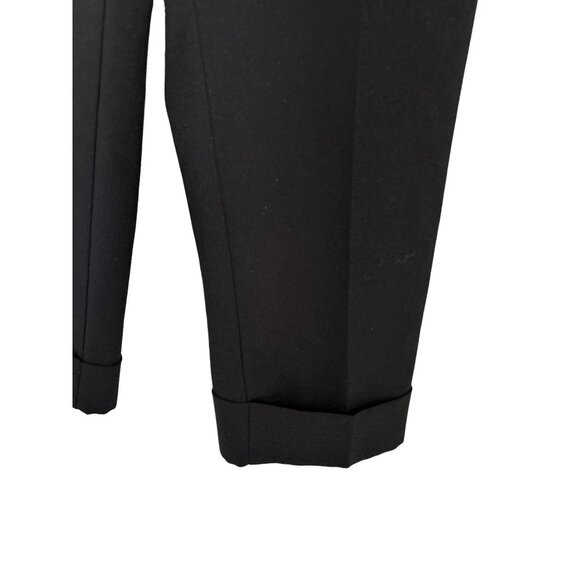 UNITED COLORS OF BENETTON Cropped Casual Pants with Cuffs in Black Size Small - Picture 6 of 8